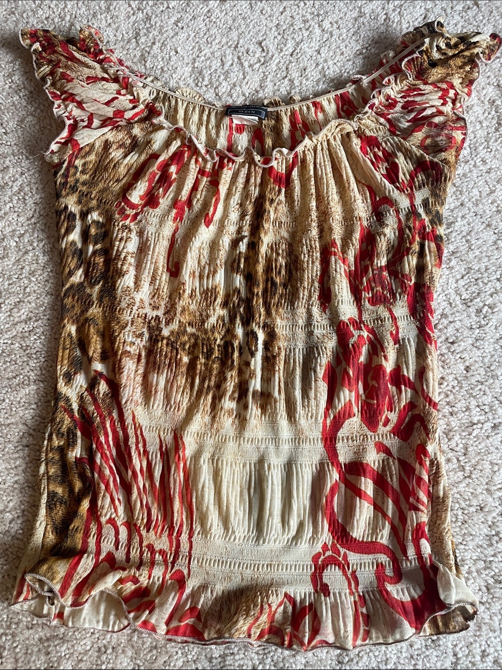 Women’s Sheer Ruffle Top